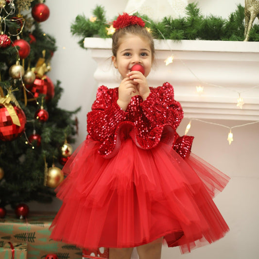 Beatrix red girl dress Baby Girl Dress