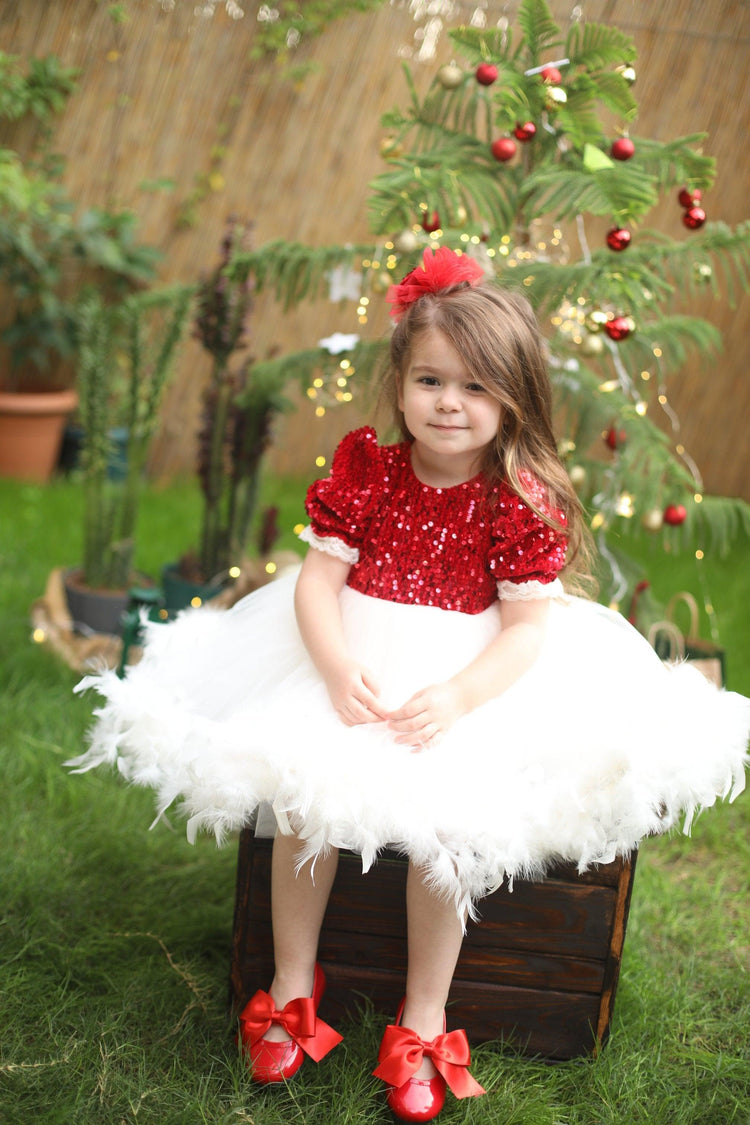 Christmas Red And White Dress