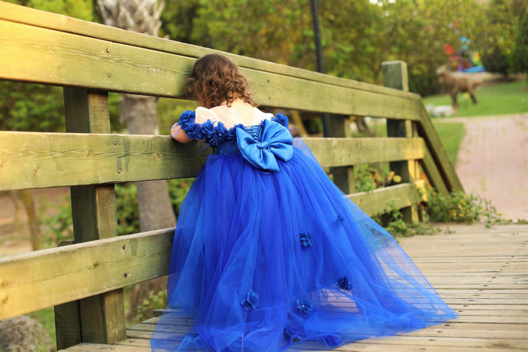 Flowergirl dress Blue - MyBabyByMerry