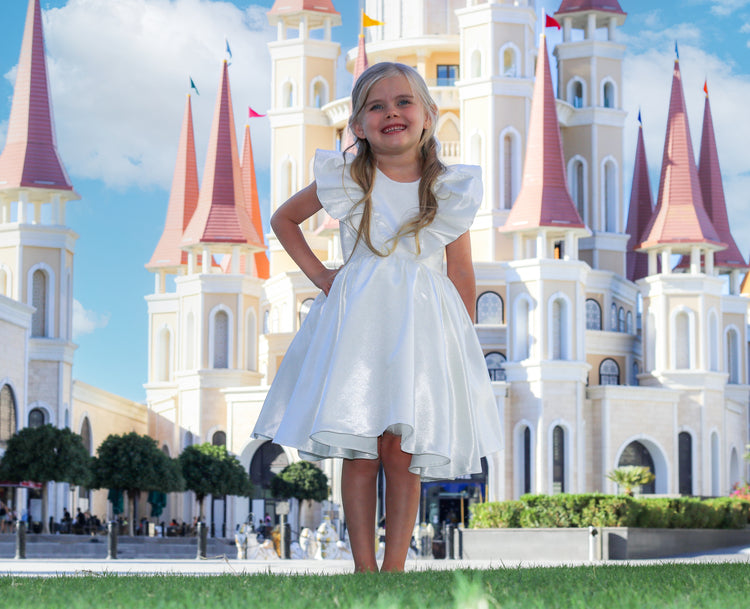 Serena girl dress white