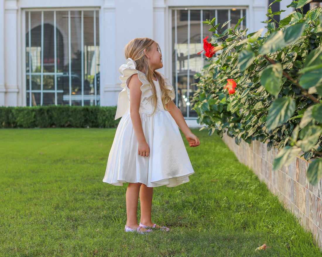 Serena girl dress white Baby Girl Dress for Special Occasion