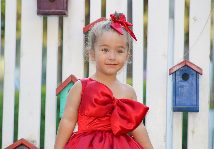 Holly girl dress red