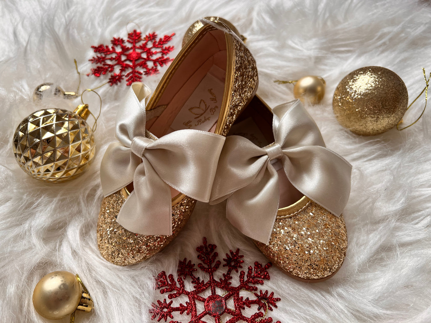 Mimi Shoes  Gold Glittery Baby Girl Dress