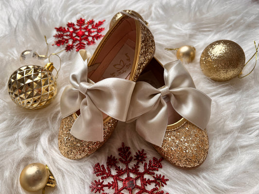 Mimi Shoes  Gold Glittery Baby Girl Dress