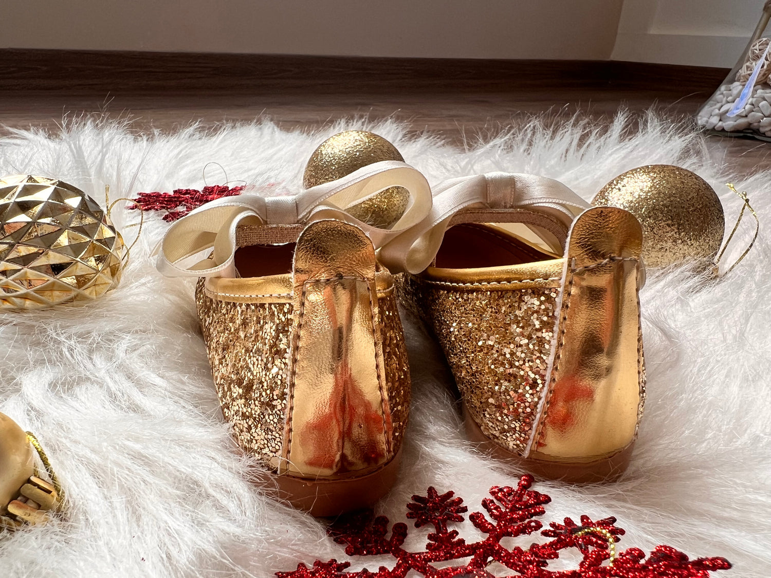 Mimi Shoes  Gold Glittery Baby Girl Dress