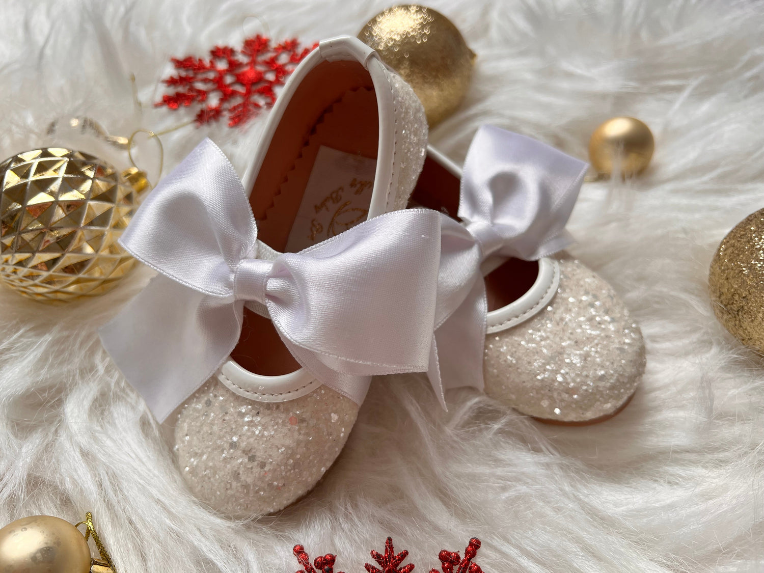 Mimi Shoes  White  Glittery Baby Girl Dress
