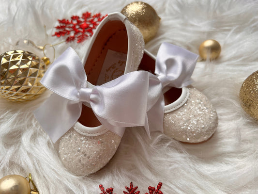 Mimi Shoes  White  Glittery Baby Girl Dress
