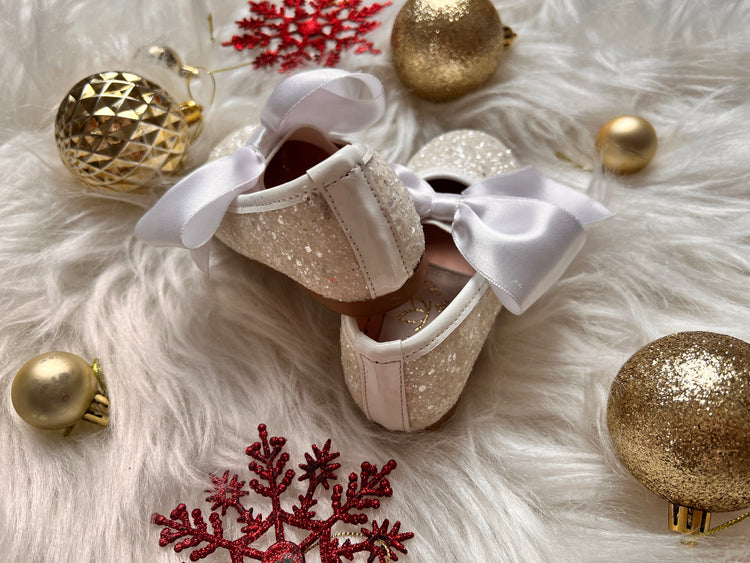 Mimi Shoes  White  Glittery