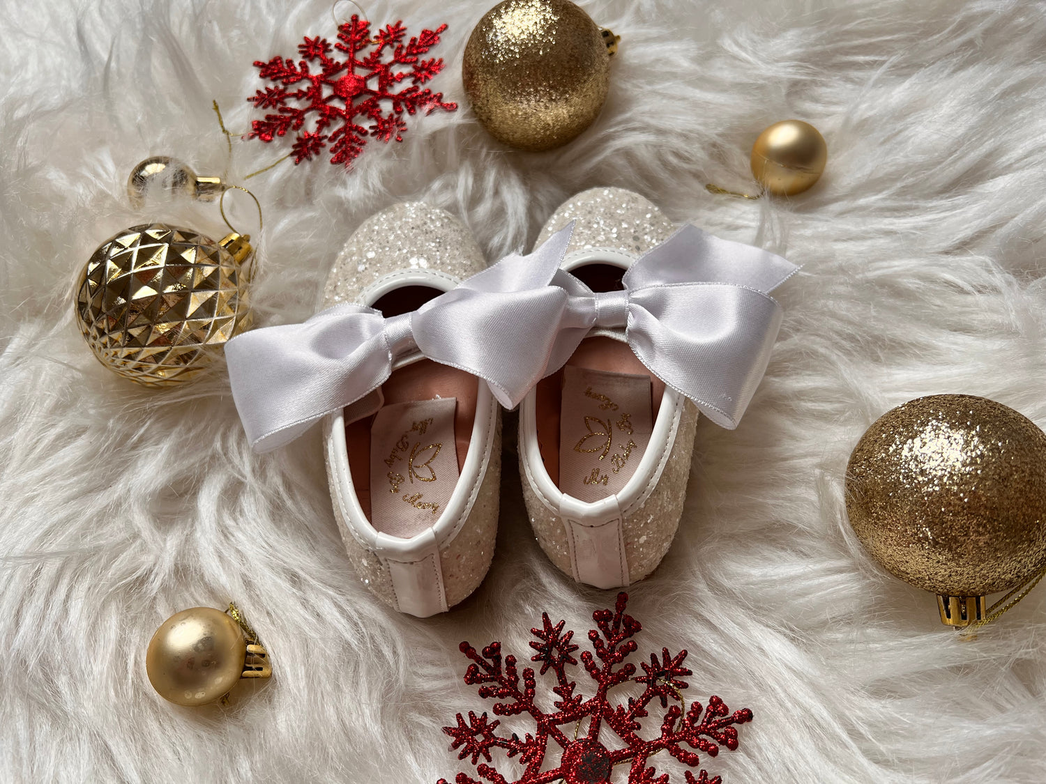 Mimi Shoes  White  Glittery Baby Girl Dress