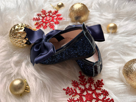 Mimi Shoes Navy Blue Glittery