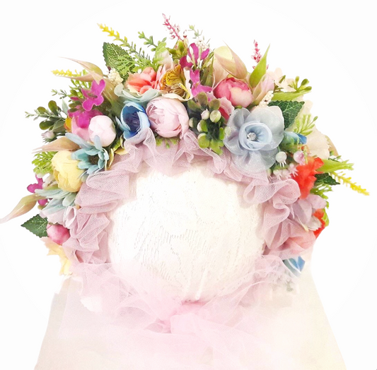 Pink Baby Bonnet Baby Girl Dress