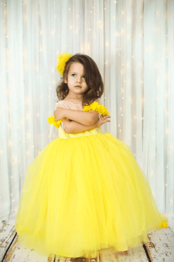 yellow flower girl dress for toddler 24m Baby Girl Dress