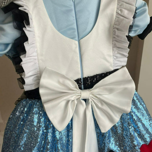 Sparkle in our Alice in Wonderland sequin blue dress, perfect for costume parties or themed events. This enchanting dress combines classic fairytale charm with shimmering sequins for a magical look. Available in various sizes to ensure a comfortable and dazzling fit Baby Girl Dress