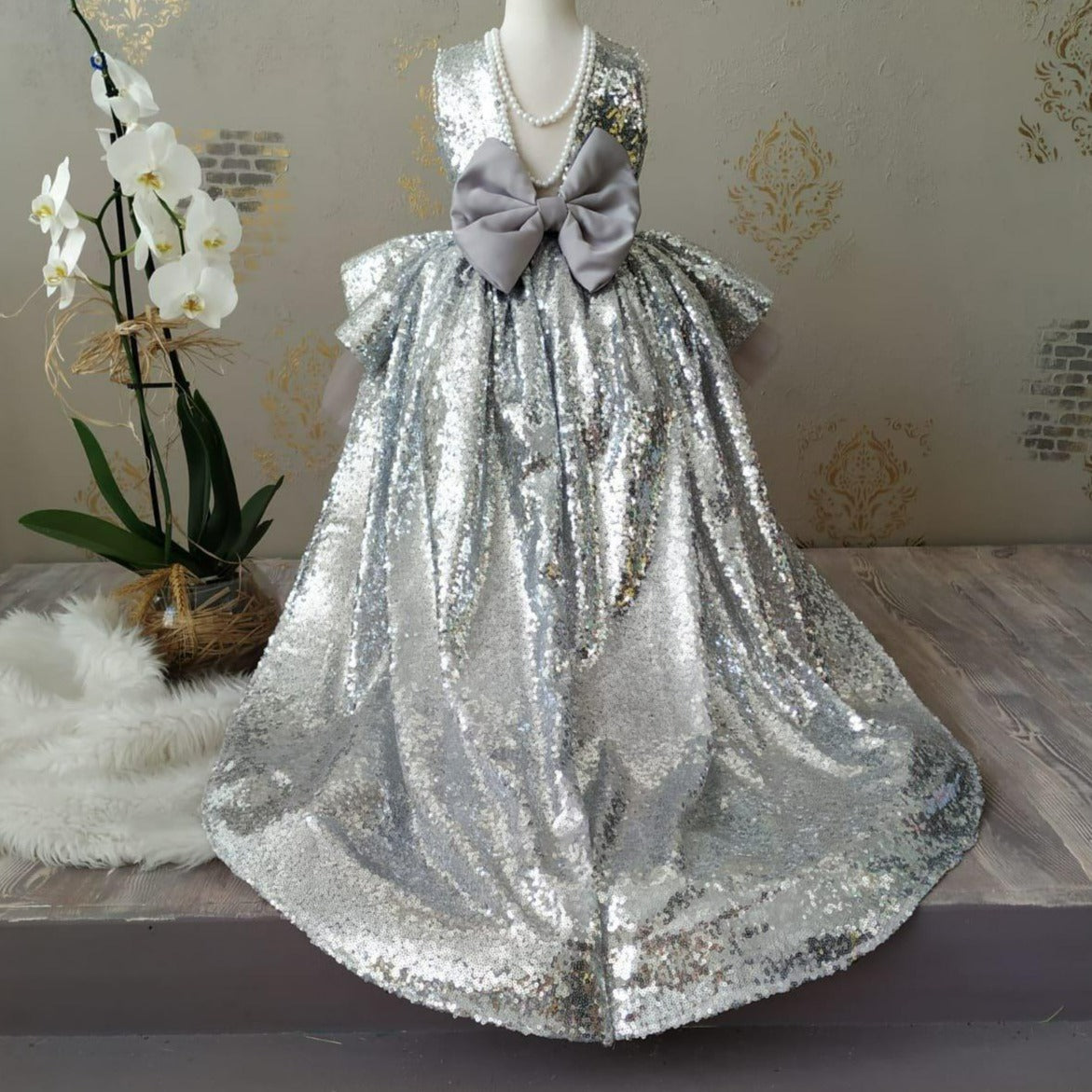 bebe sequin gold dress Guess Girls Sequin Tulle Dress in Beige 6 Yrs