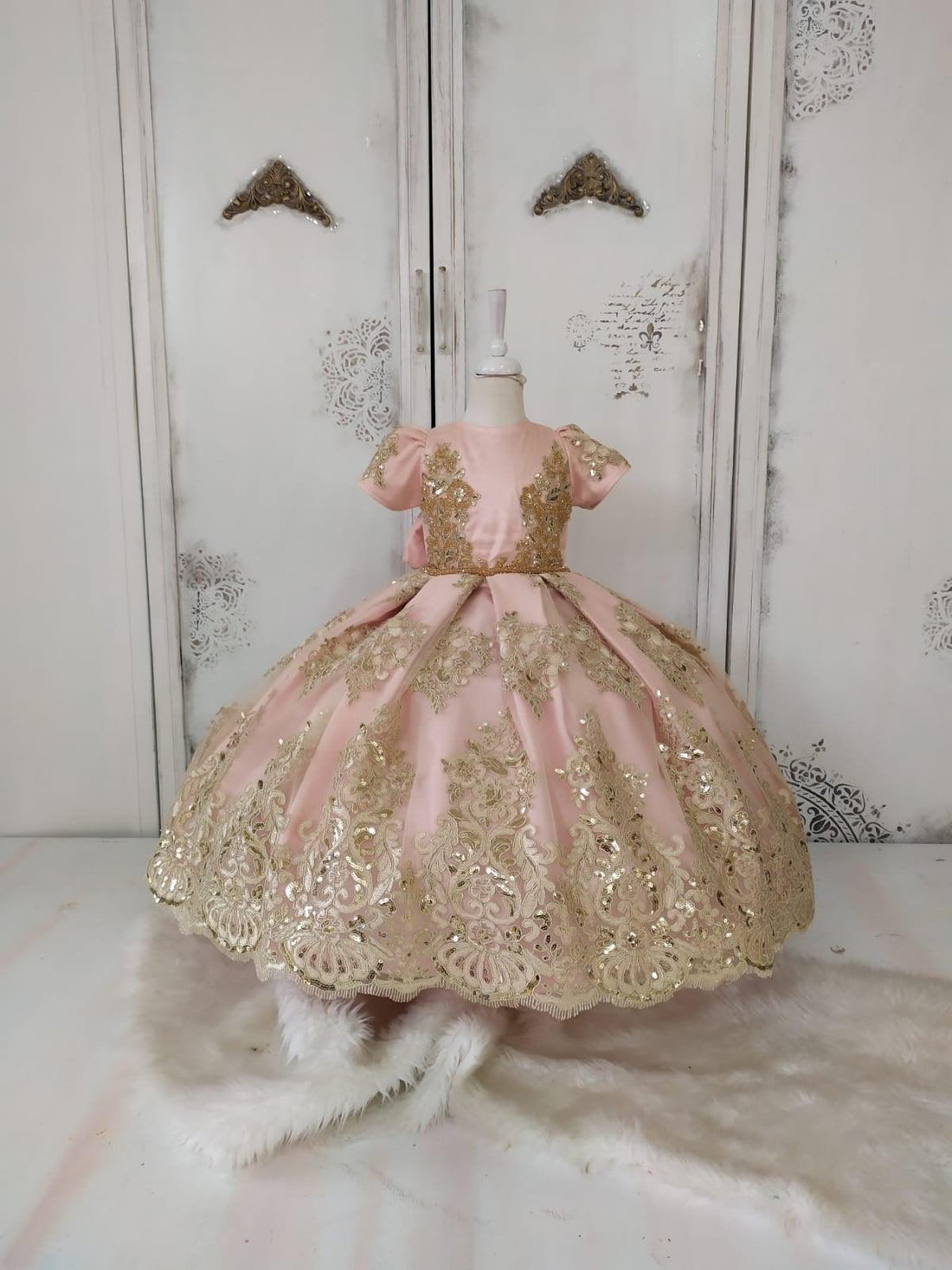 Royal girl dress blush Baby Girl Dress for Special Occasion
