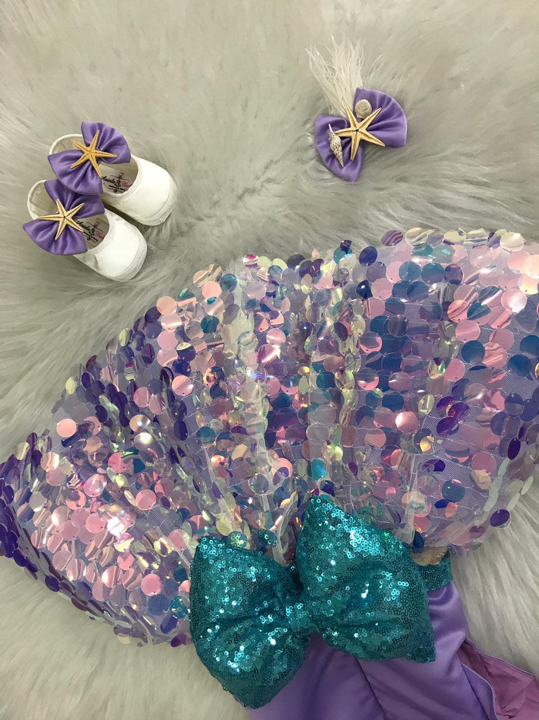Ariel mermaid girl dress Baby Girl Dress for Special Occasion