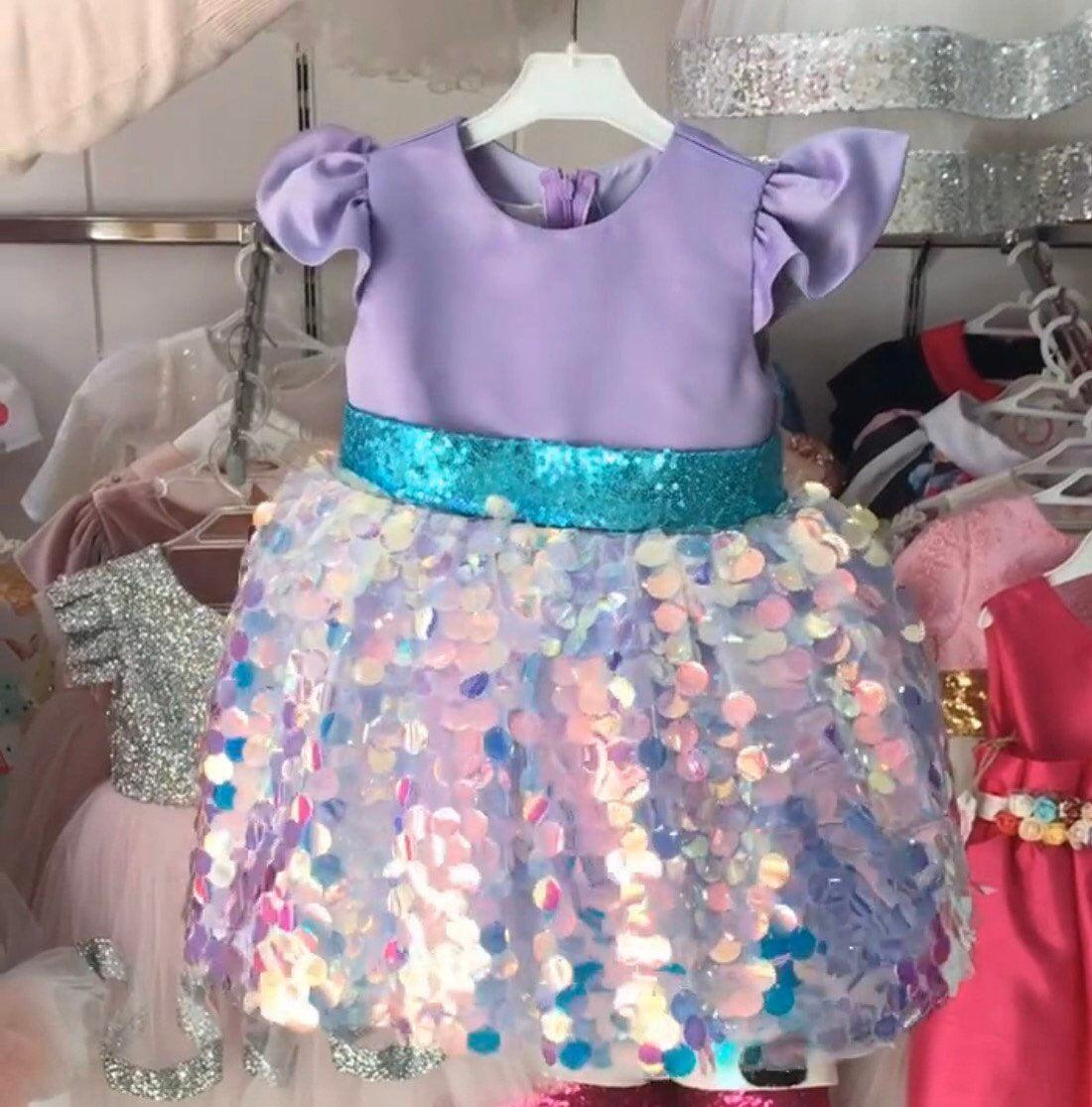 Ariel mermaid girl dress Baby Girl Dress for Special Occasion