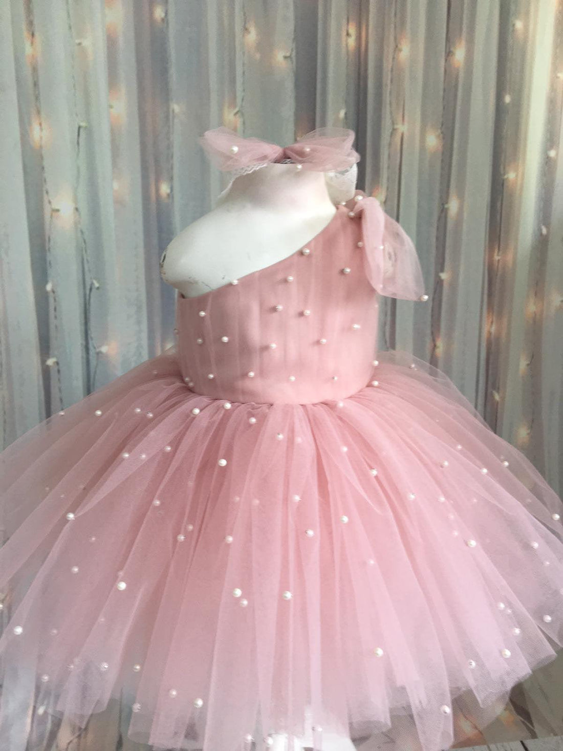 Stella pearl girl dress, flower girl dress Baby Girl Dress for Special Occasion
