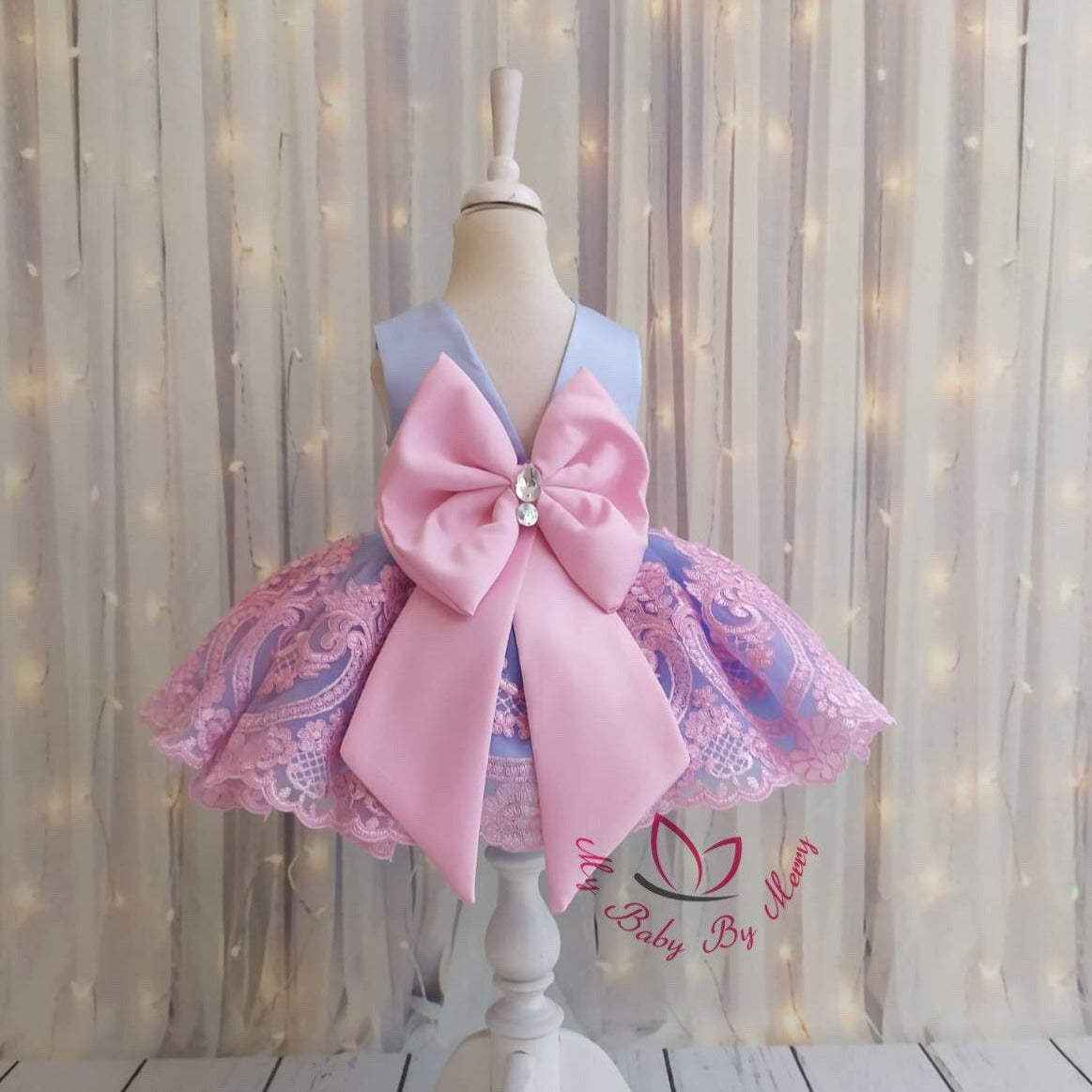 Esma sky blue girl dress - Main Image