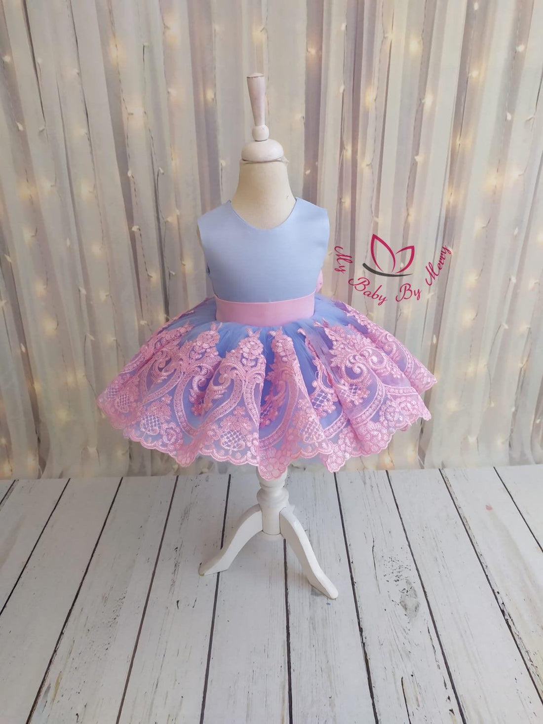 Esma sky blue girl dress Baby Girl Dress for Special Occasion