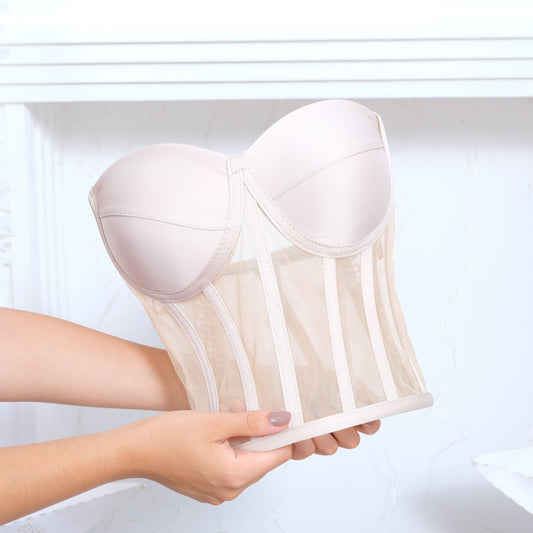 Beige transparent Corset