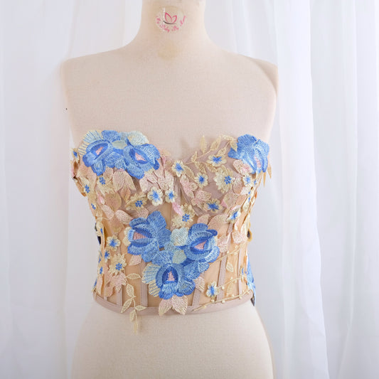 Floral Beige corset