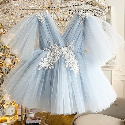 Daisy flower girl dress blue Baby Girl Dress