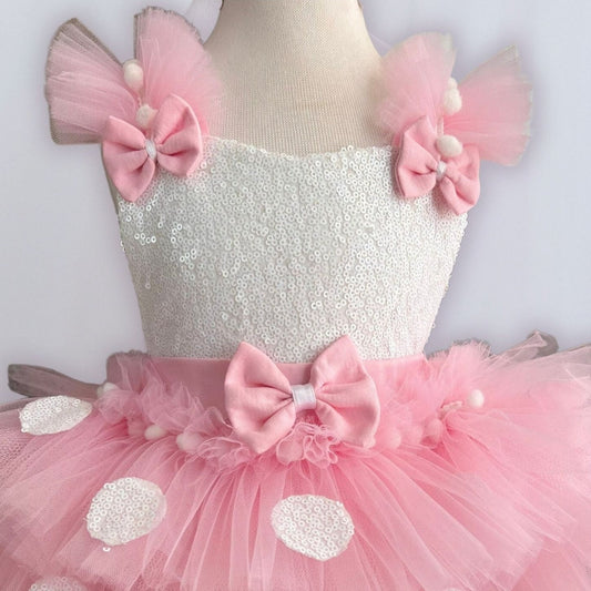 Pink minni girl dress Baby Girl Dress