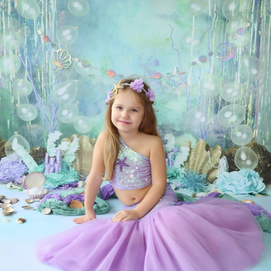 Ariel girl dress two pcs – MyBabyByMerry