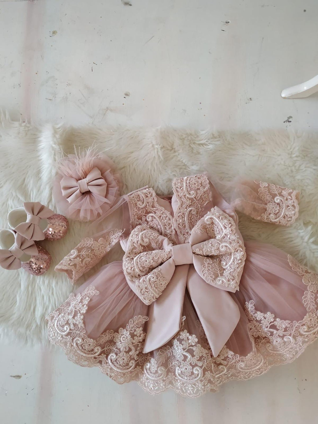 Hazel baptism baby girl dress Baby Girl Dress for Special Occasion