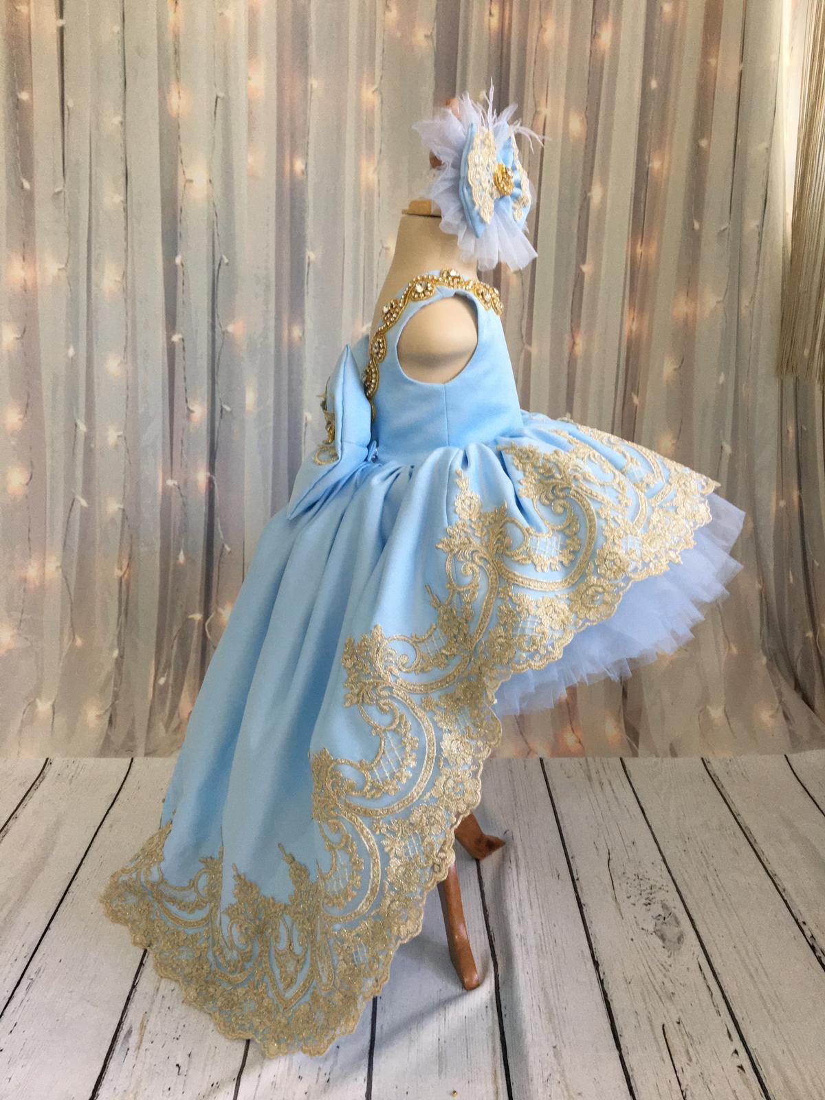 Matilda luxury girl dress blue Baby Girl Dress