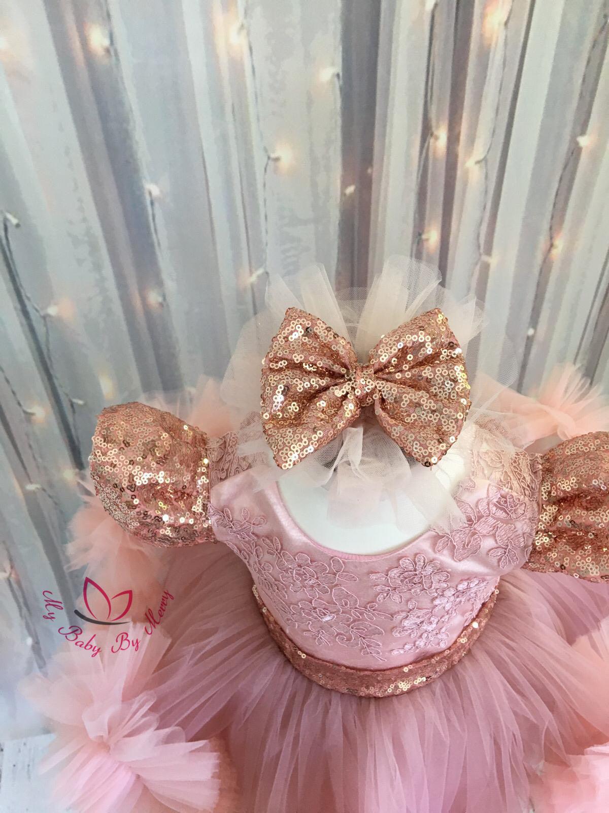 Ruffle girl dress blush Baby Girl Dress