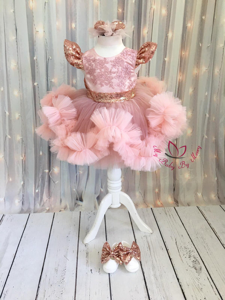Blush Tutu Lace Dress