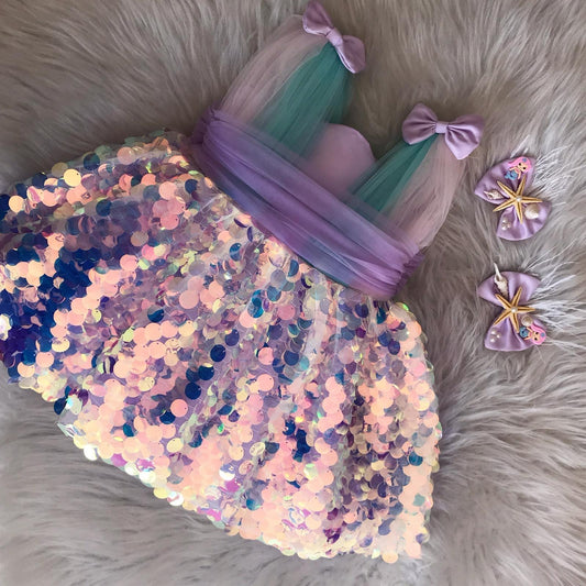 Mermaid sequin baby dress