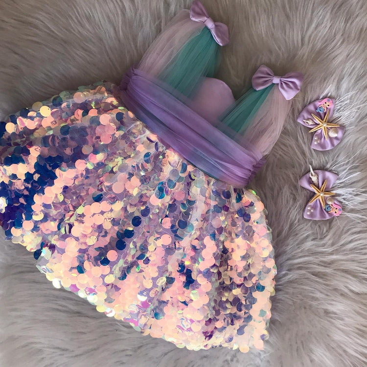 Mermaid sequin baby dress
