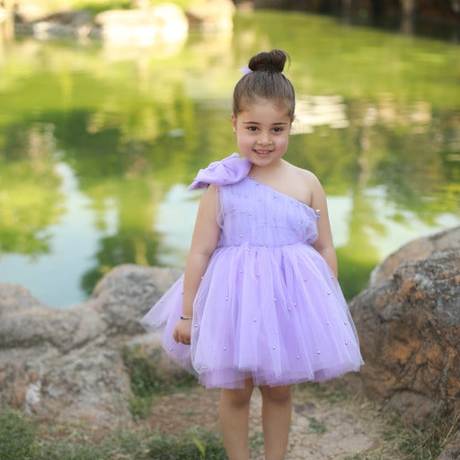 Stella Lilac Pearl Girl Dress
