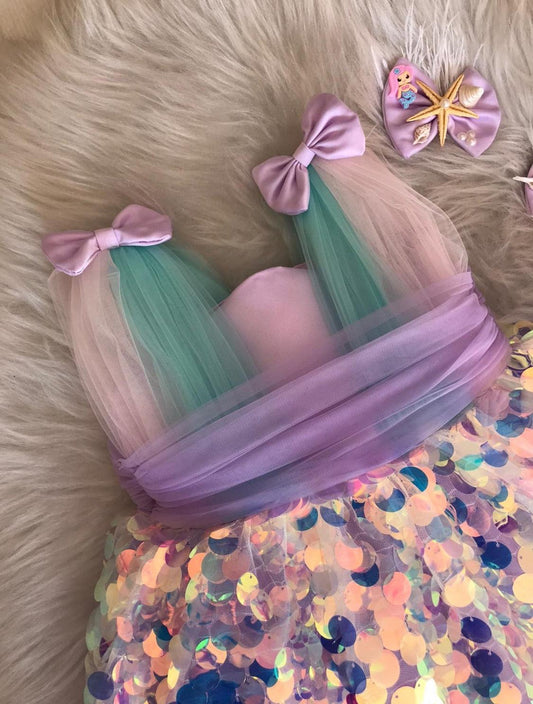 Mermaid sequin baby dress