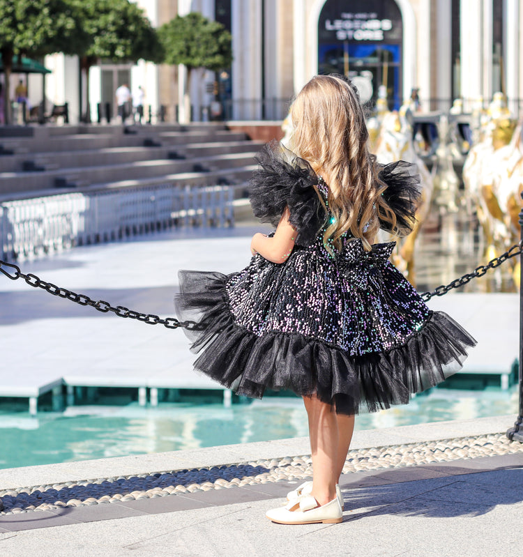 Isabella girl dress black