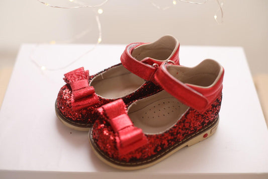 Red Sequin Girl Shoes Baby Girl Dress