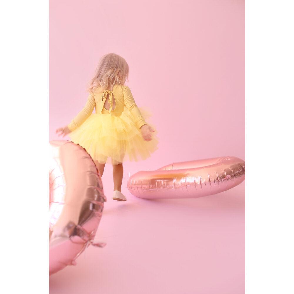 Ballerina tutu yellow Baby Girl Dress for Special Occasion