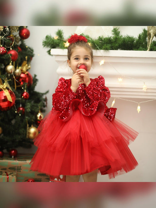 Beatrix red girl dress