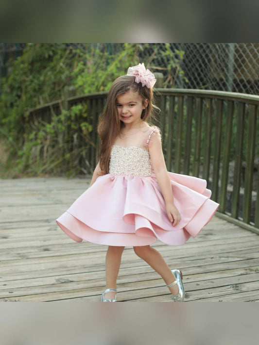 Ana girl dress blush