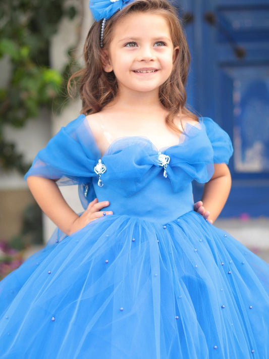 Cinderella girl dress royal blue