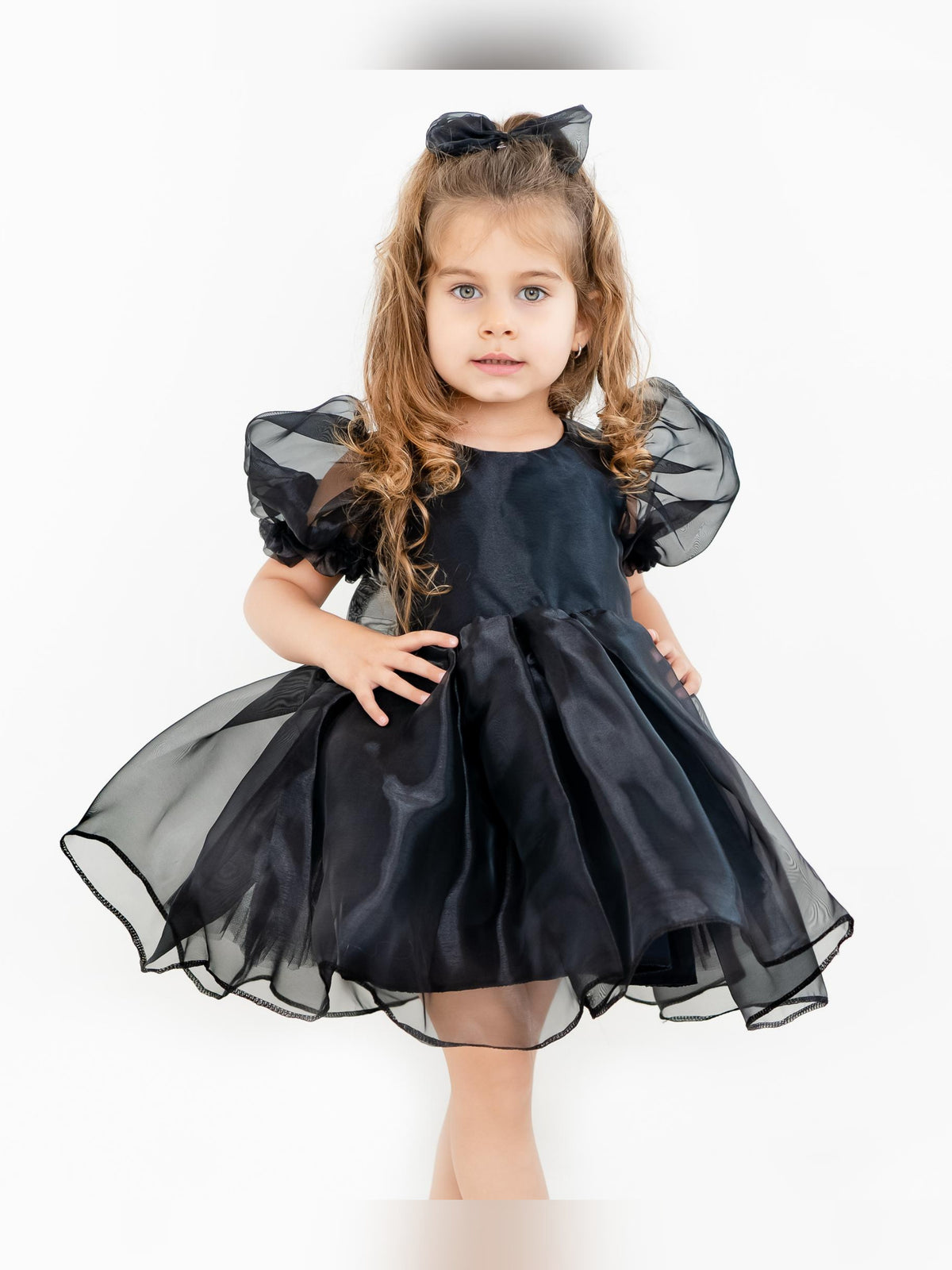 Black Ballon sleeve dress