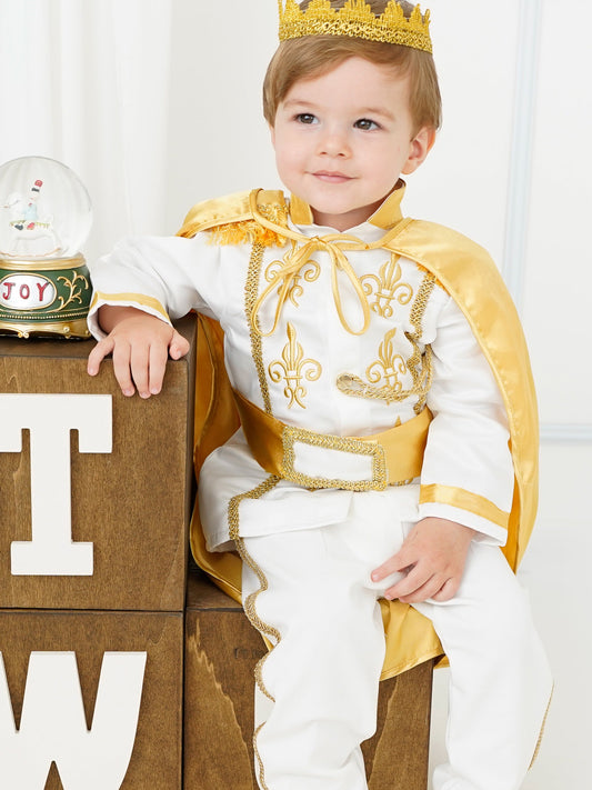 White Baby Boys Prince Suit