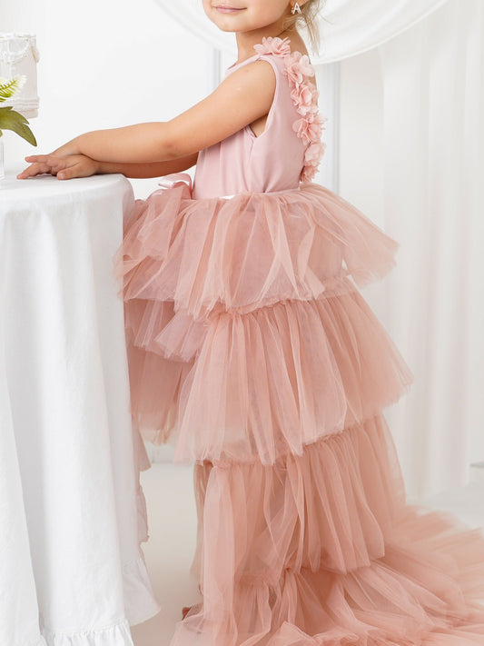 Blush Leotard Ballerina Tutu with tail