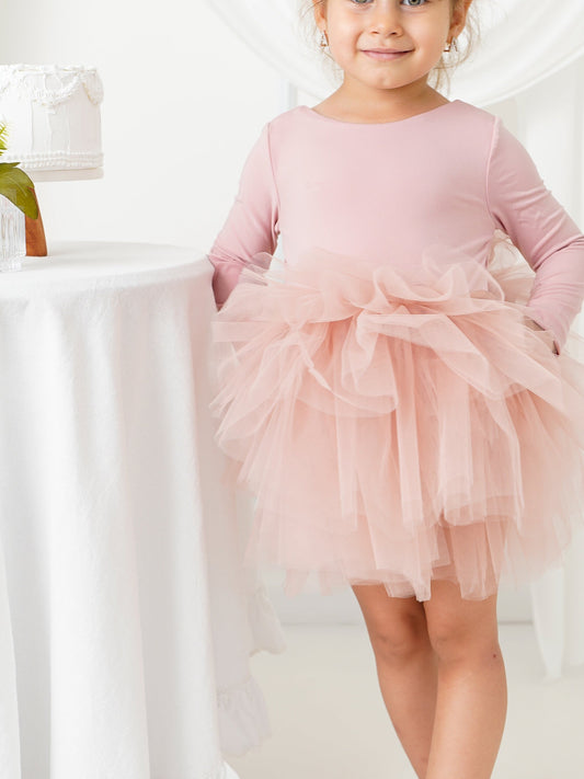 Ballerina tutu blush long sleeve