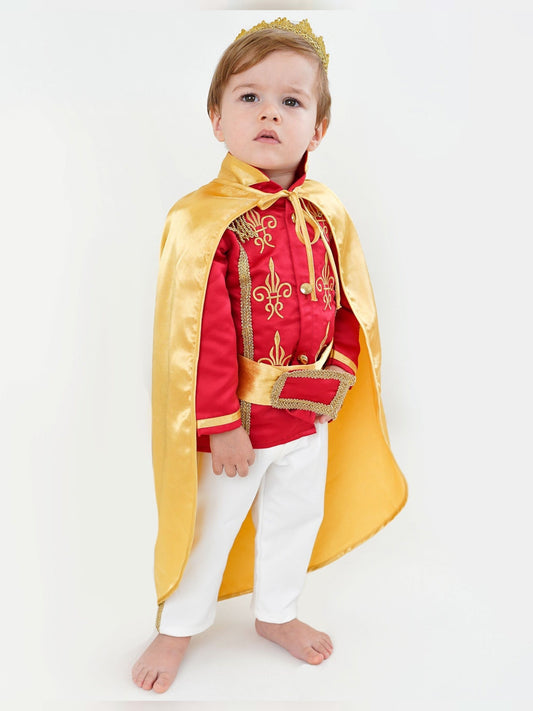 Red and White Baby Boys Prince Suit