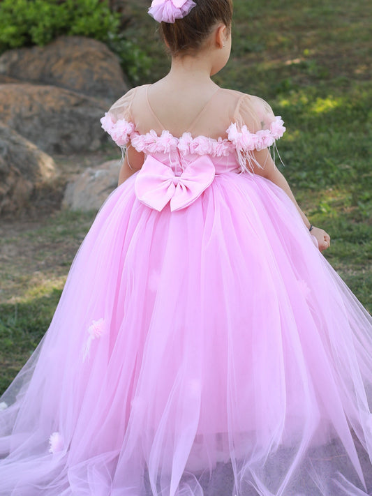Rebecca flower girl dress pink