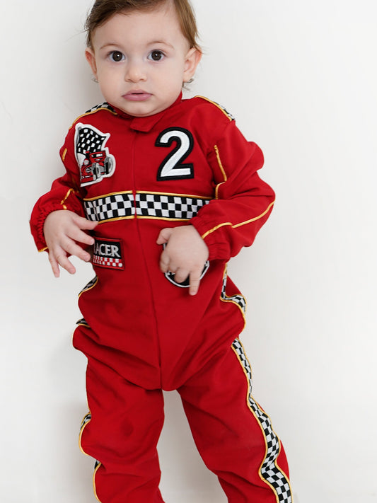 Baby boy racer personalized suit, hotwheels baby outfit